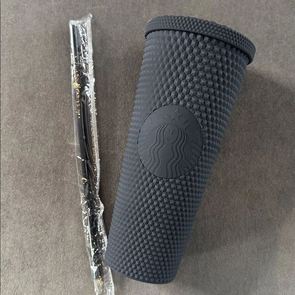 Starbucks Venti Matte Black Studded Tumbler 24oz NEW